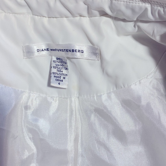 Diane vonFurstenberg White Puffy Jacket size 4 RN84177 - Picture 3 of 3